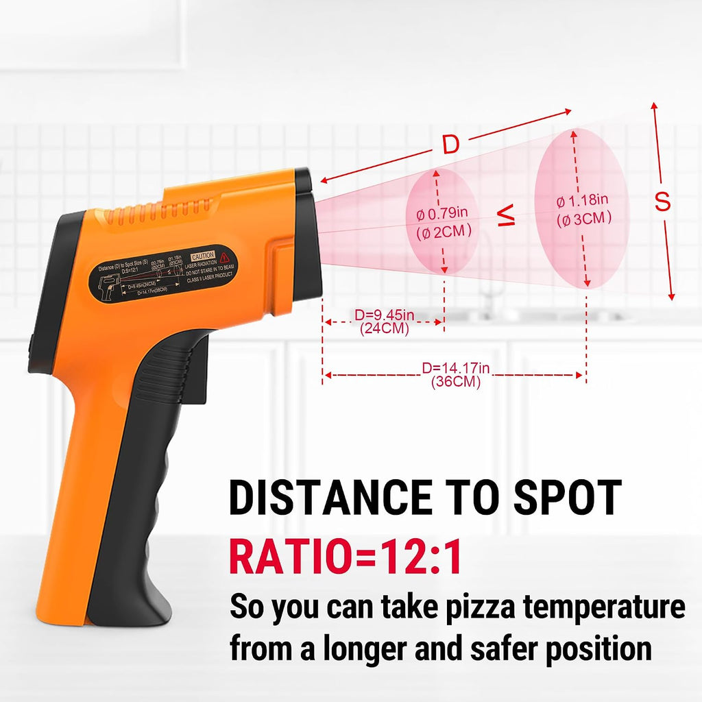 TempScan Infrared Thermometer Gun with Super Long Meat Probe