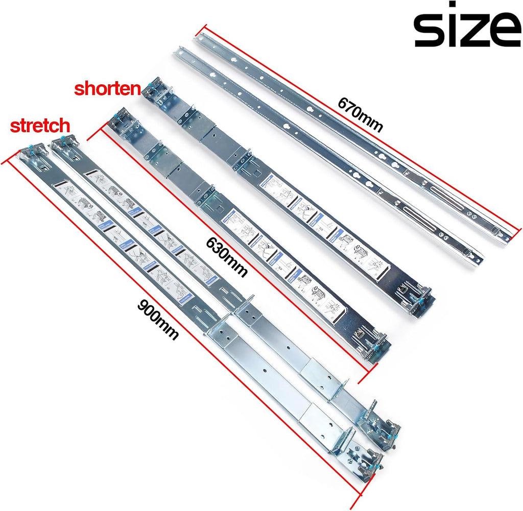 1U Static Ready Rails Kit 053D7M 53D7M