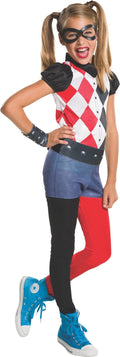 DC Superhero Girls: Harley Quinn Costume for Kids, Girl's Medium