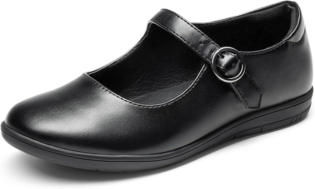Girls Mary Jane School Uniform Shoes | Girl Buckle Dress Shoes Back-to-school Non-Slip Fatigue-free Flats with Roomy