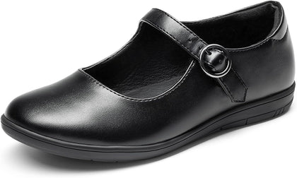 Girls Mary Jane School Uniform Shoes | Girl Buckle Dress Shoes Back-to-school Non-Slip Fatigue-free Flats with Roomy