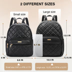 Mini Backpack Vegan Leather Small Backpack, Black