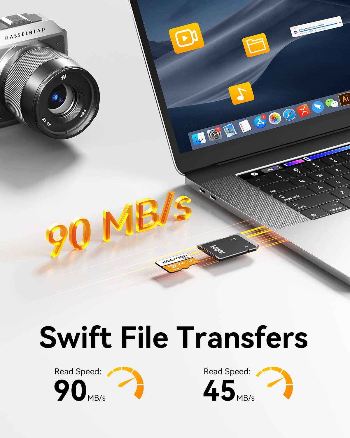 128GB Micro SDXC UHS-I U3 V30 A1 Memory Card - High Speed TF Card for Phone, Camera