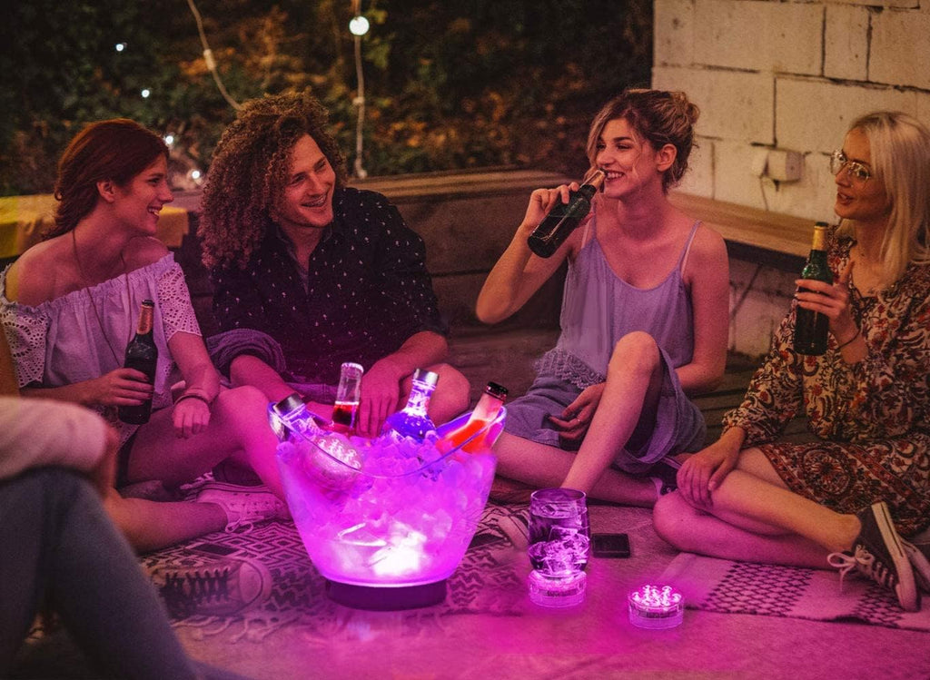 Submersible Pool Light w/Remote, 4-Pack IP68 Waterproof Battery Powered LED | RGB 16 Colors Changing Dimmable