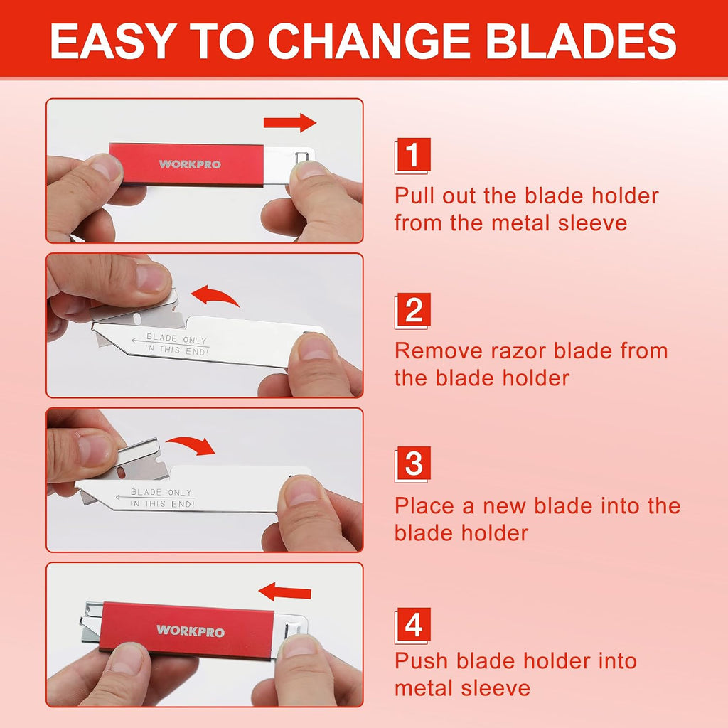 12-Pack Box Cutter Retractable, Red