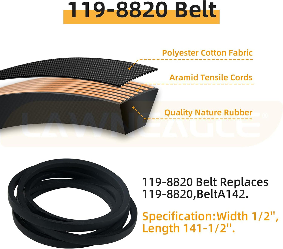 3 Pack 139-3214 Spindle Assembly with 125-5575 Pulley 119-8820 Belt 1/2x142 Replaces Toro 139-3214 117-7439 121-0751 117-7267 for Toro Timecutter 50" SS5000 MX5000 MX5050 MX5060 Mowers