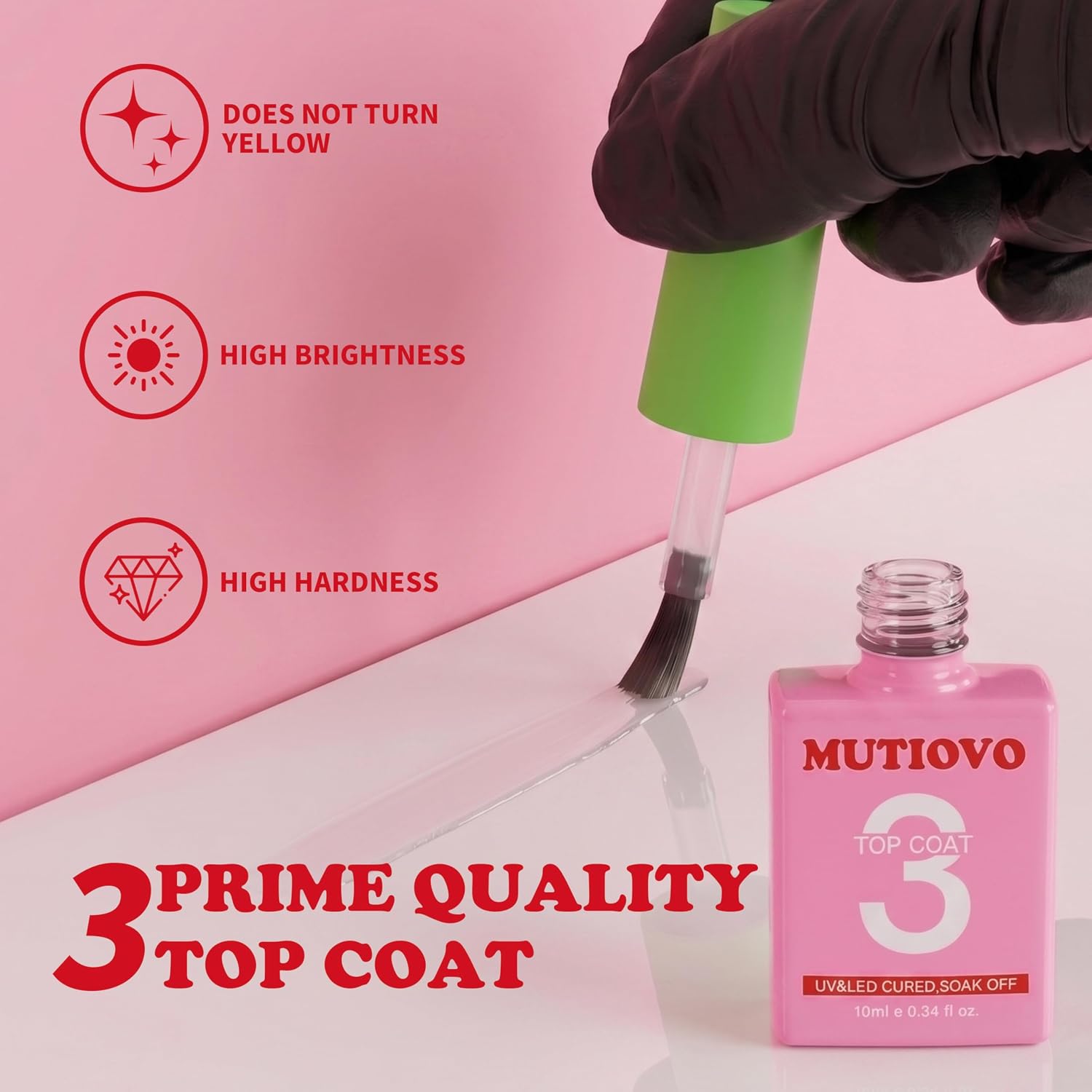 2 in 1 UV Nail Glue Builder Gel and Top Coat Kit, Super Strong Adhesive for Press on Acrylic Nails, No Wipe for
