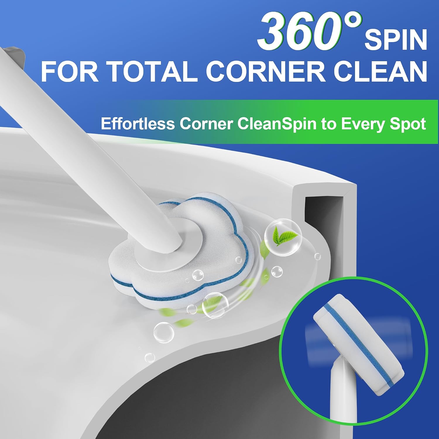 Disposable Toilet Brush and Plunger Set, Dual Handdle Toilet Plunger, All-in-1 Bathroom Cleaning Kit with 18PCS