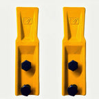 2-Piece AGT Excavator Tooth-Type Skid Steer Loader Backhoe with Pins, Mini Trenching Excavator Parts（USA Stock）