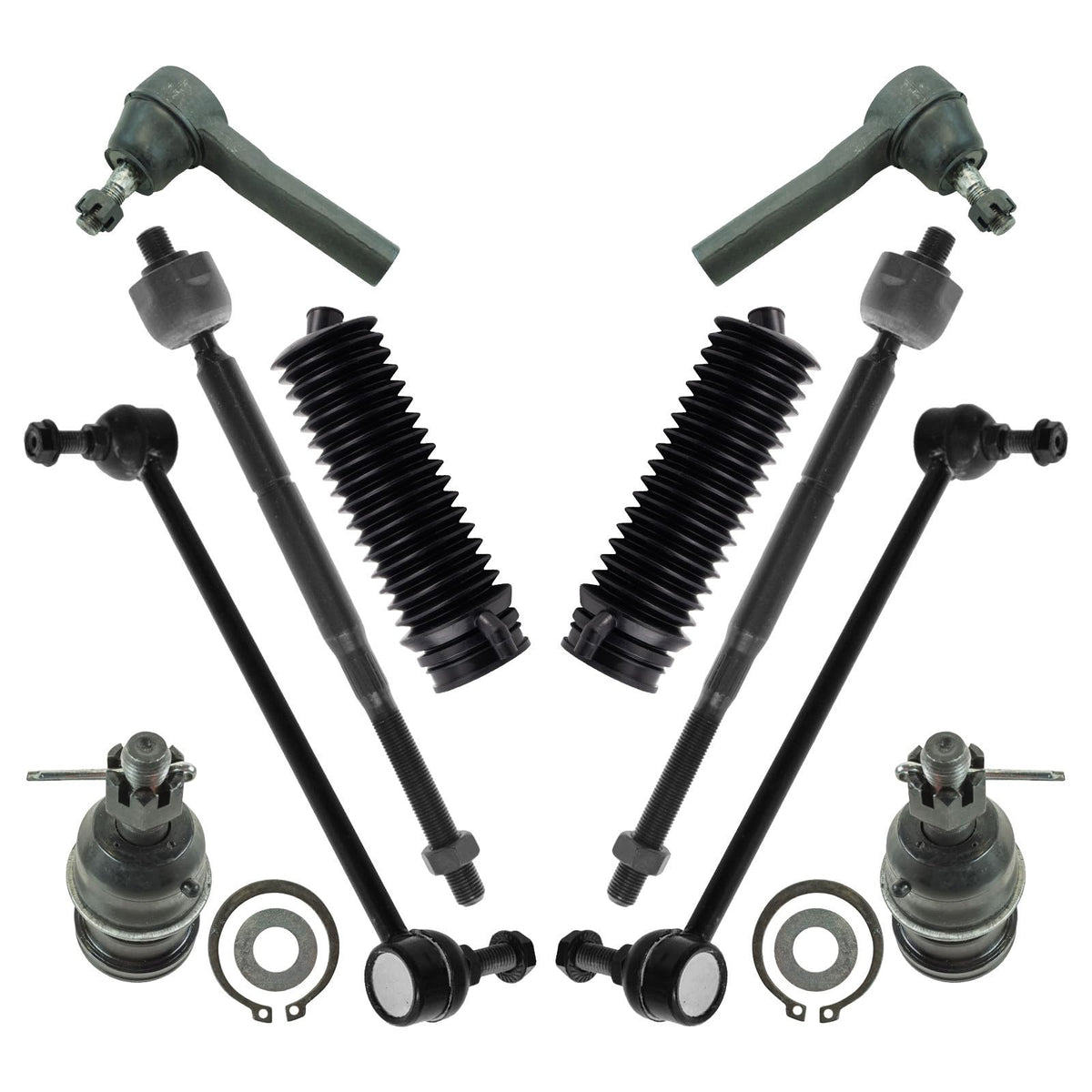 TRQ Front Steering & Suspension Kit Ball Joint Steering Rack & Pinion