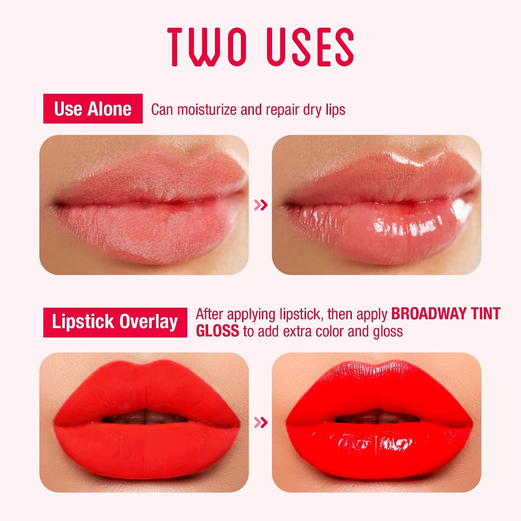 Broadway Vita-Lip Tinted & Clear Lip Gloss Set (11 Pack) Ultra-Hydrating & Soothing Formula with Vitamins, High-Shine