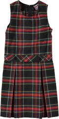 Cookies' Brand Big Girls' Bib Front Jumper - black/red/white/gold *plaid #63*