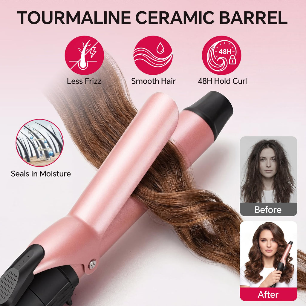 3 in 1 Curling Iron Set with Interchangeable Ceramic Barrels