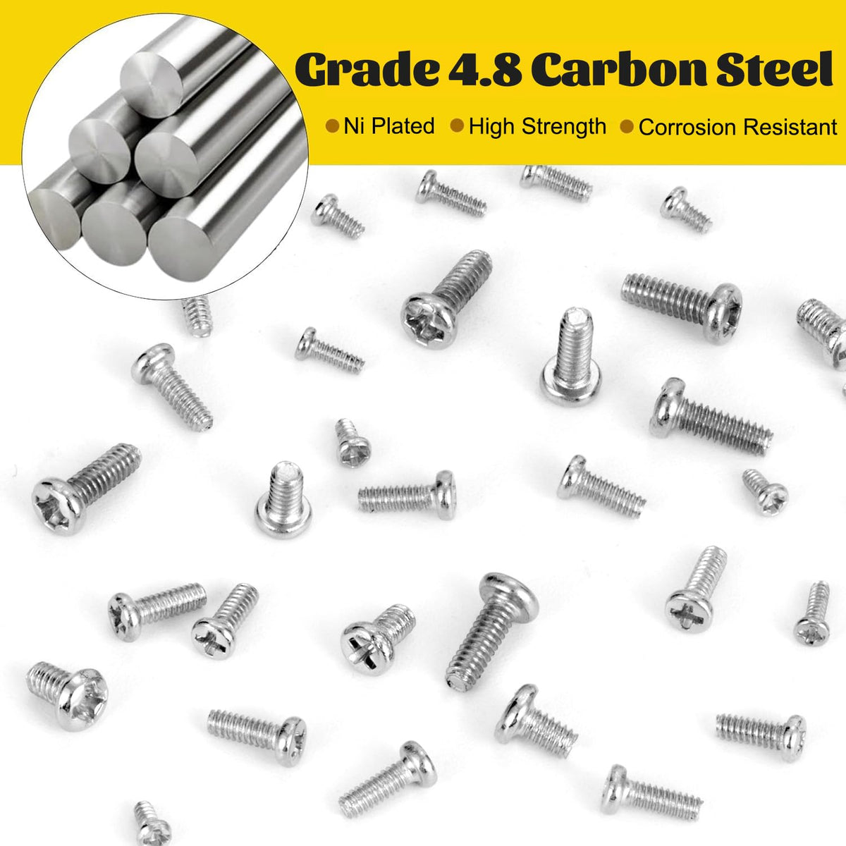 1140pcs M1 M1.2 M1.4 M1.6 M1.7 Micro Mini Pan Head Machine Screws Kit