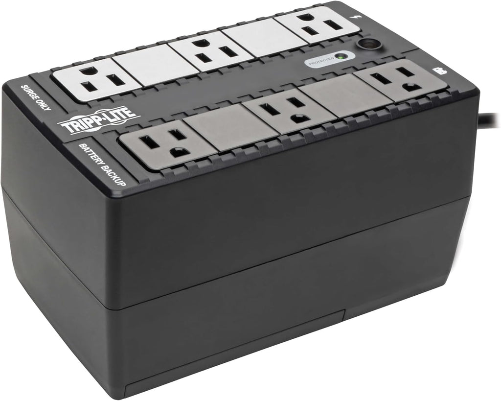 Eaton Tripp Lite BC350 350VA Small UPS 210W Battery Backup Surge Protector | 6 Outlets, Replaceable Battery, Home &