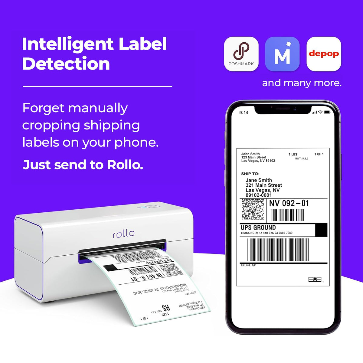 Wireless Shipping Label Printer - Wi-Fi 4x6 Thermal Label Printer