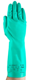 AlphaTec Solvex 37-155 Nitrile Chemical Gloves, Medium, 12 Pairs