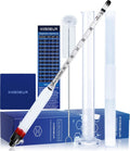 Hydrometer Alcohol Meter Kit, Hydrometer Alcohol 0-200 Proof and Tralle, Alcohol Tester for Liquor, Alcohol