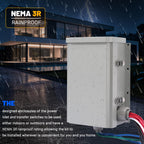 30 Amp Generator Transfer Switch Kit, 10-Circuit, 7500W, NEMA 3R