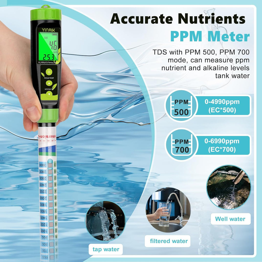 Truncheon Nutrient Meter for Hydroponics, TDS Meter Digital Water Tester | PPM Meter for Nutrients