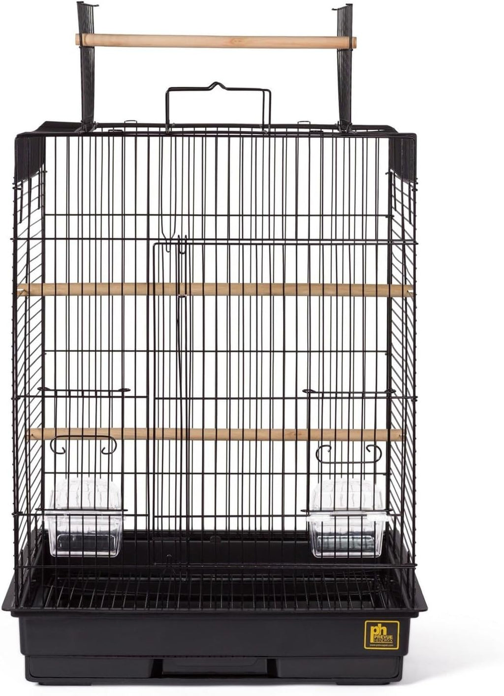 Top Opening Bird Cage - Black | Stand Alone Indoor Birdcage for Parakeets, Cockatiels, Conures, Lovebirds, and