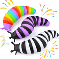 Fidget Slug Toy 3Pcs Autism Sensory Toys for Autistic Children Airplane Car Travel Essential Toys Gifts for Kids