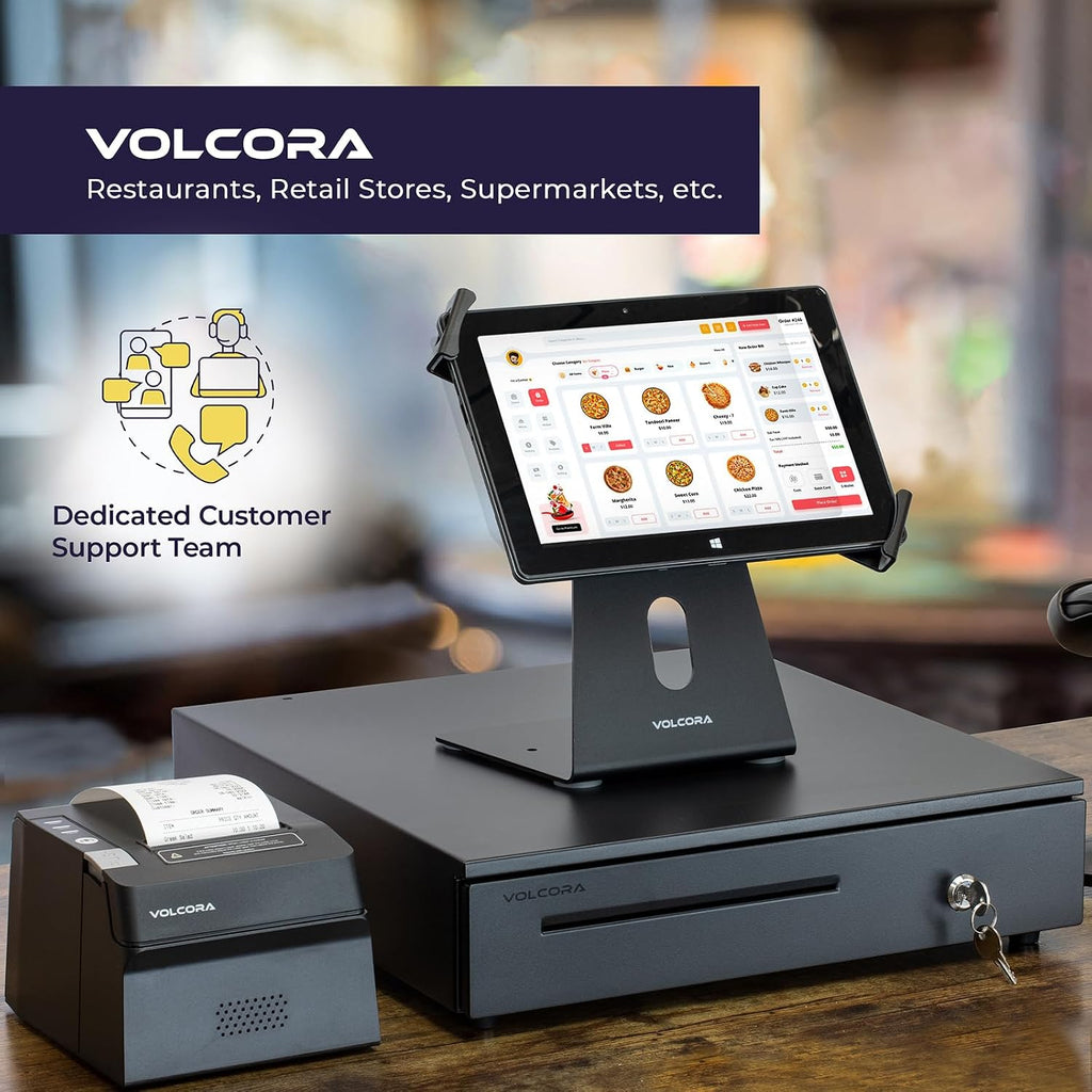 Cash Register Drawer for Point of Sale (POS) System with Removable Coin Slots, 5 Bill/6 Coin, 12-24V, RJ11/RJ12