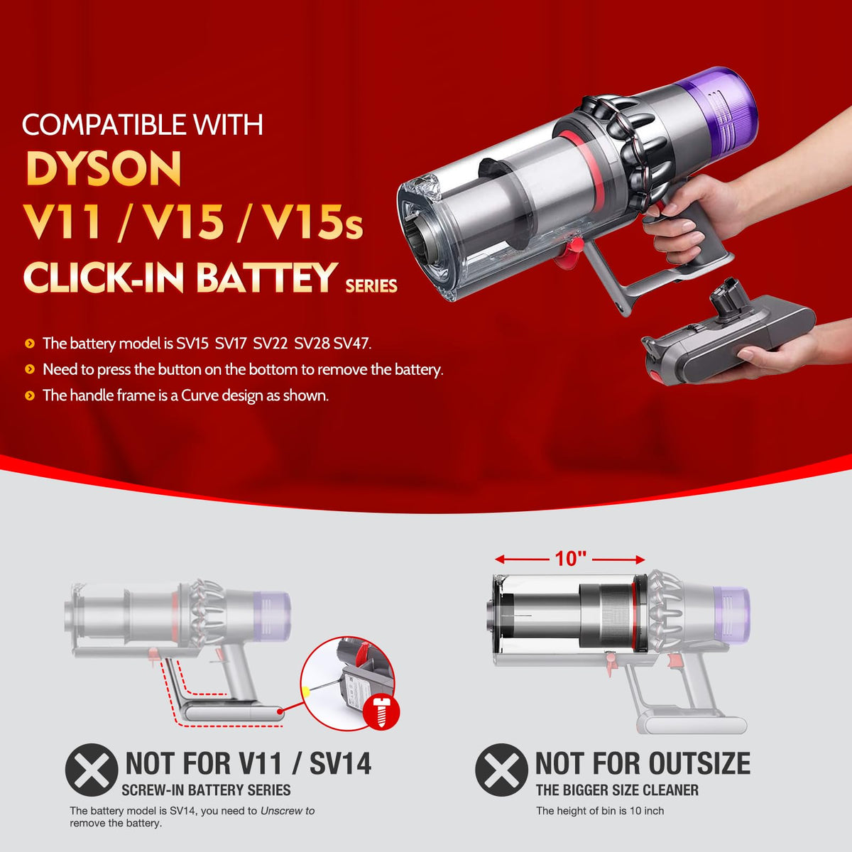 Upgrade V15 Trigger Switch Assembly for Dyson V15 SV22 V15s SV47