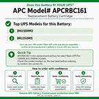 APC Genuine UPS Replacement Battery APCRBC161 for Models BR1350MS. BN1500M2
