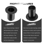 uxcell 12pcs Flanged Sleeve Bearings Plastic Bushings ID 10.1mm x OD 13mm x Length 20.5mm Nylon Bushings, Black