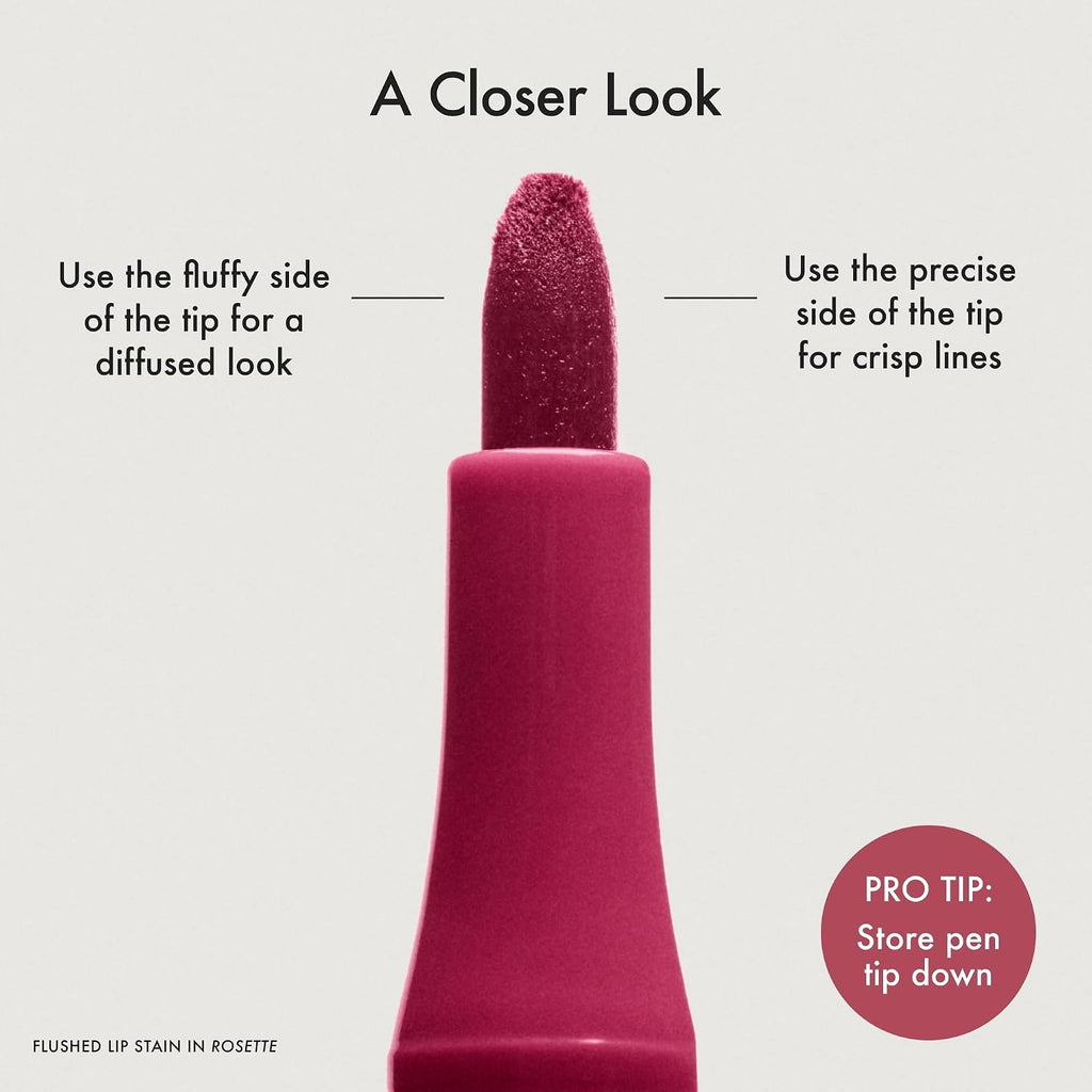 Flushed Lip Stain Liner, 12hr Wear & Transfer-Proof, Rosette