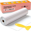Transfer Tape for Vinyl, 12" x 100 FT, Red Alignment Grid