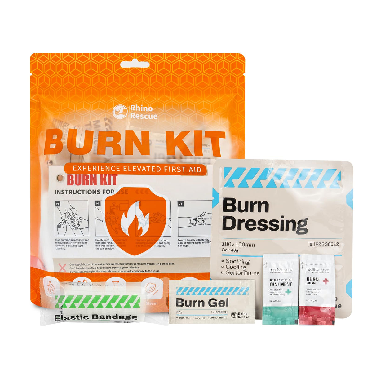 Burn Kit with First Aid Burn Cream, Burn Dressing, Burn Gel
