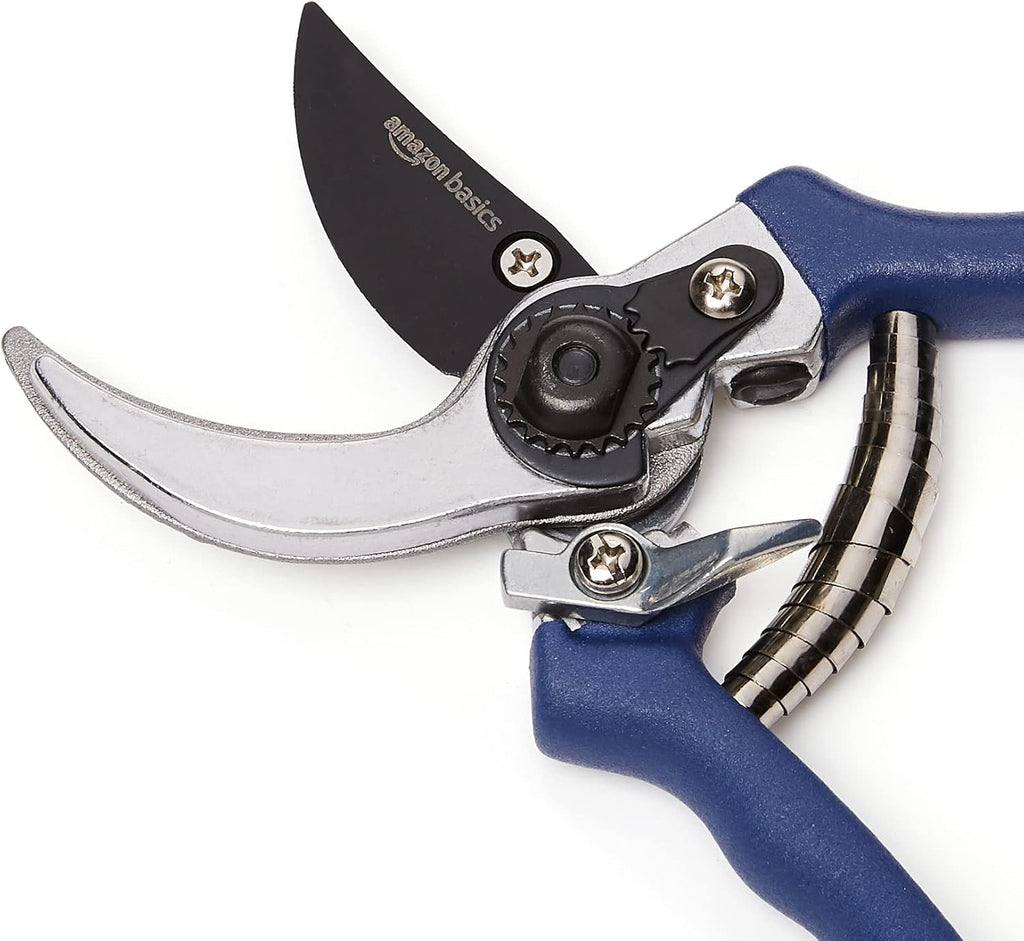 Professional Bypass Pruning Shears, Garden Clippers, 8-inch Steel Hand Pruners, Rust Resistant with Ergonomic