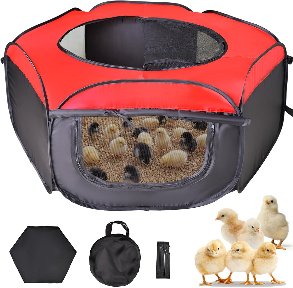 Brooder Box for Chick Starter Kit, Chicken Brooder Up to 15 Chicks