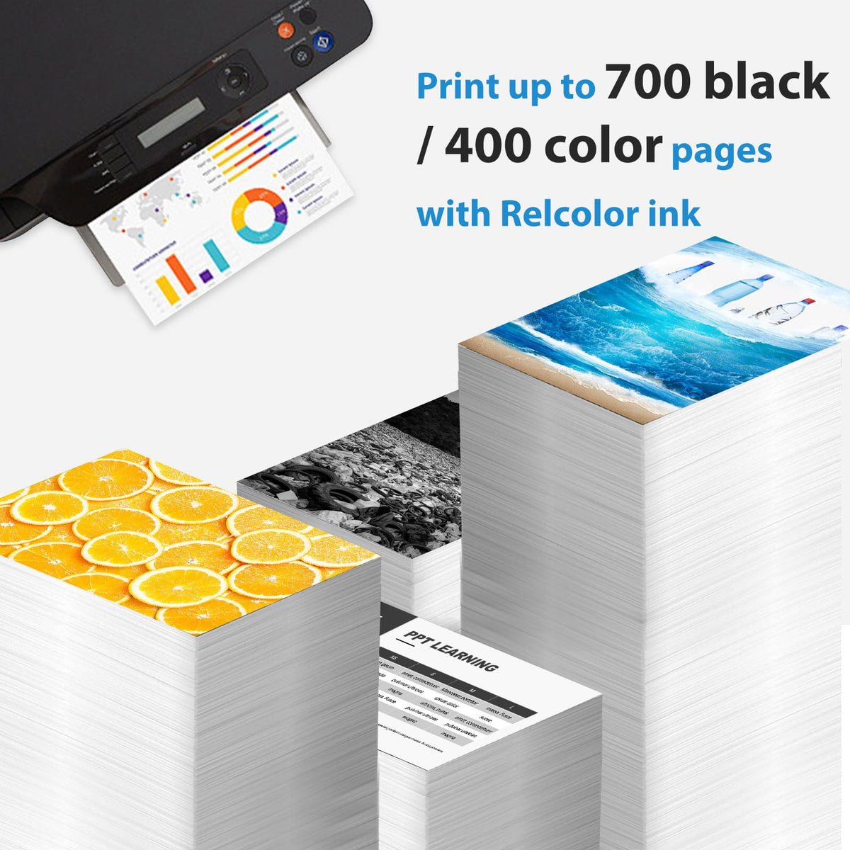 63XL Ink Cartridge Black Color Combo Pack Replacement for HP Ink 63 XL HP63