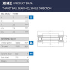 XIKE F3-8M Thrust Ball Bearing, 3x8x3.5mm (10-Pack)