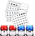 White Arcade Button Stickers 24mm/30mm Die-Cut PVC Decals | White PVC arcade button decals for 24mm/30mm buttons.