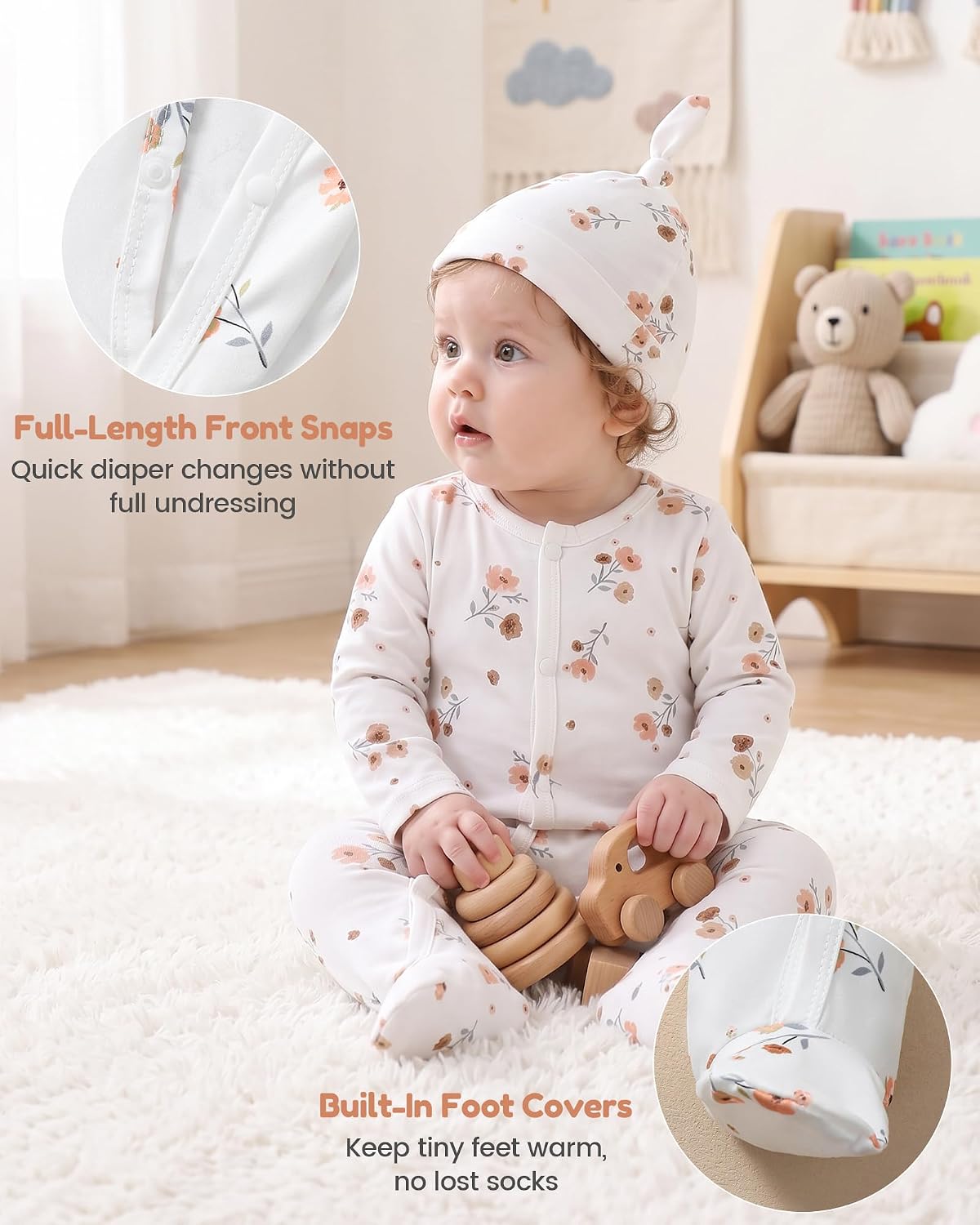 Newborn Girl Clothes 11-Pieces Fall Baby Coming Home Outfits