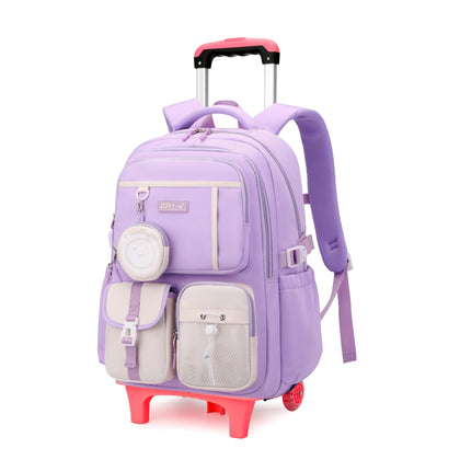 Kids Rolling Backpack for Girls Boys, Wheeled School Bag Bookbag Kids Backpack with 2 Wheels