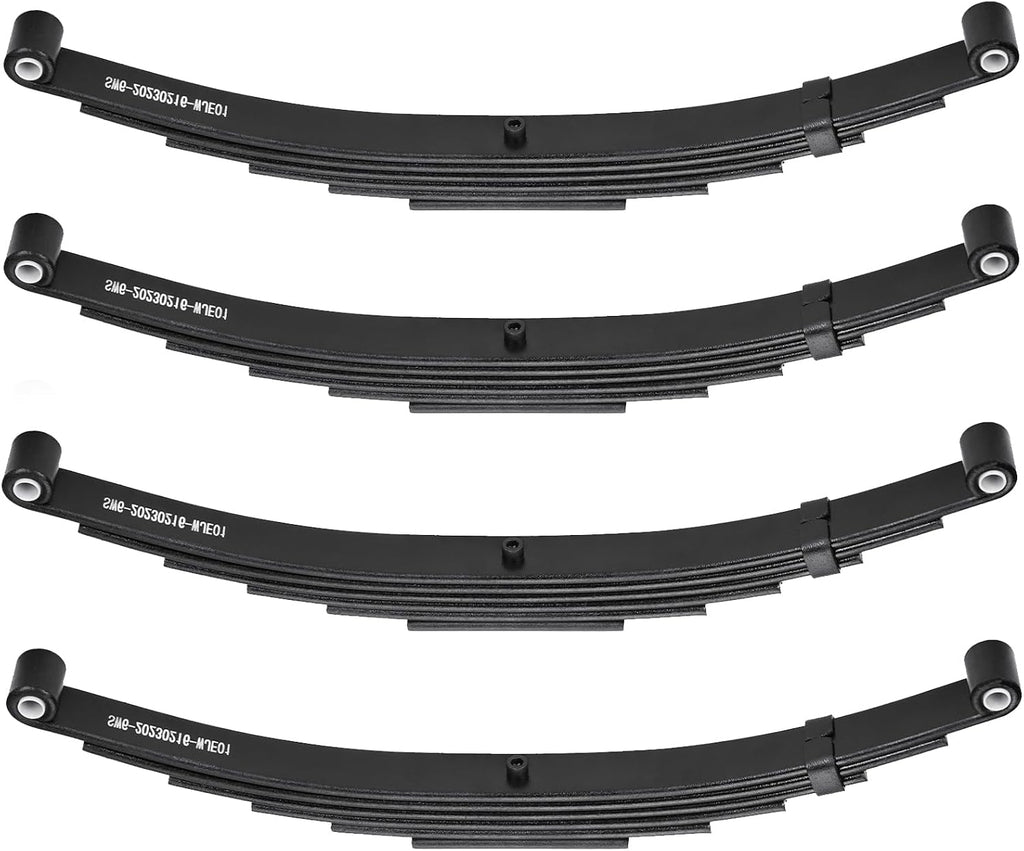 Trailer Spring 6 Leaf Double Eye for 7000 lbs Trailer Axle Springs, 25-1/4” Length, 3500 lbs Weight Capacity Per