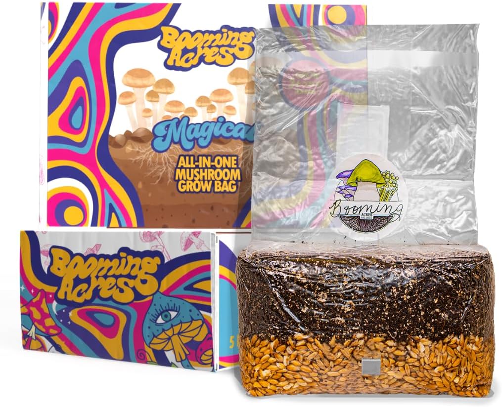 The Magical 5lb All-in-One Mushroom Grow Bag | Mushroom Grow Kit | Harvest Your own Happiness | Discover the Magic of