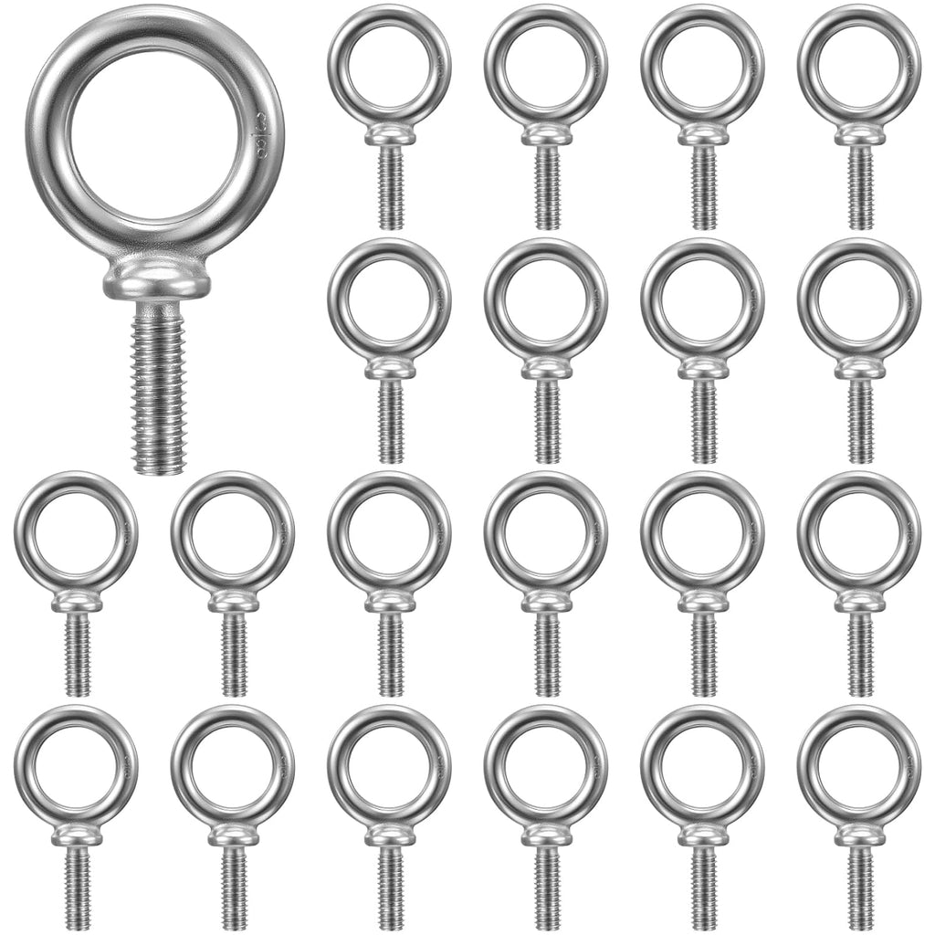 Hicarer 20 Pack Lifting Ring Shoulder Eye Bolt Machinery, 3/8"-16 x 1 UNC