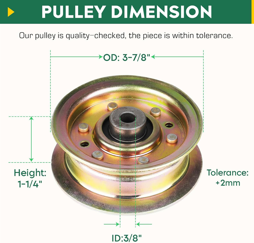 Idler Pulley for 532173437 532165888, Craftsman Husqvarna AYP LT1000 LT2000 Lawn Mower Tractor with 42" Deck 532131494 532173438 165888