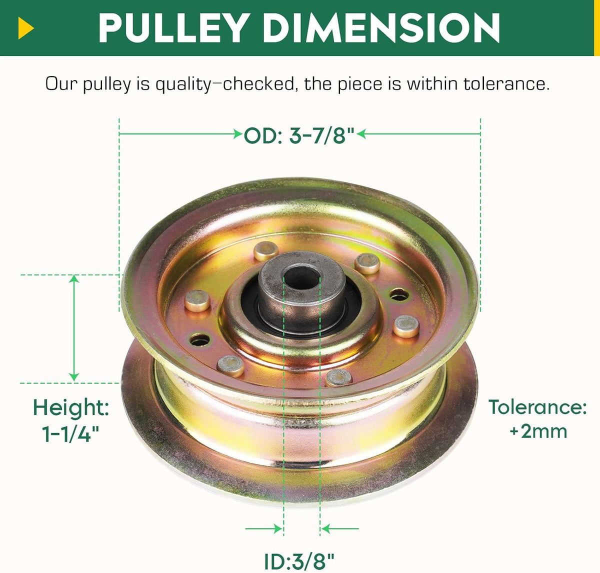 Idler Pulley for 532173437 532165888, Craftsman Husqvarna AYP LT1000 LT2000 Lawn Mower Tractor with 42" Deck 532131494 532173438 165888