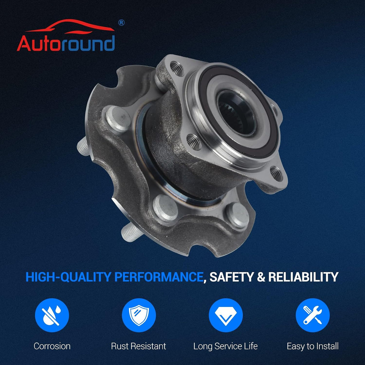 Autoround 512374 AWD/4WD Rear Wheel Hub Assembly Fit for Toyota RAV4 06-18