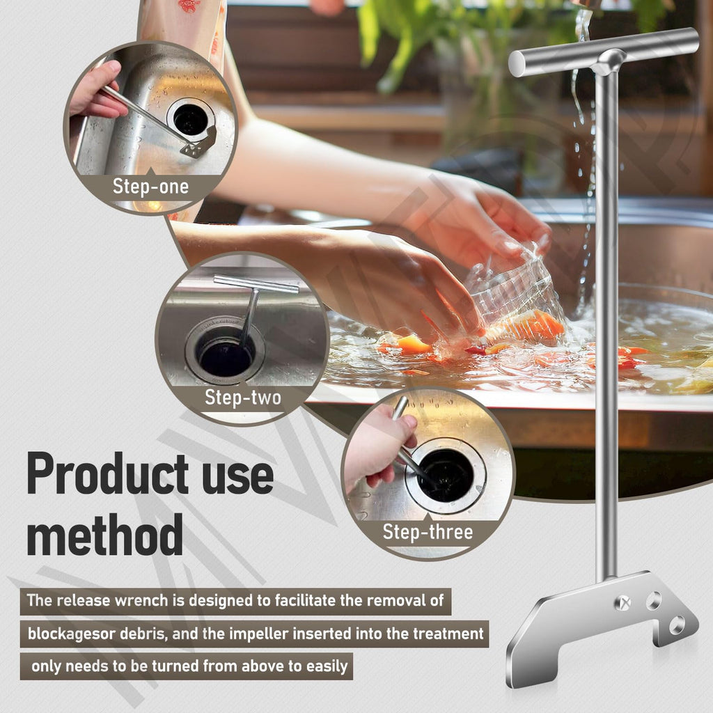 Garbage Disposer Unjamming Wrench for Moen & Waste King Garbage Disposals