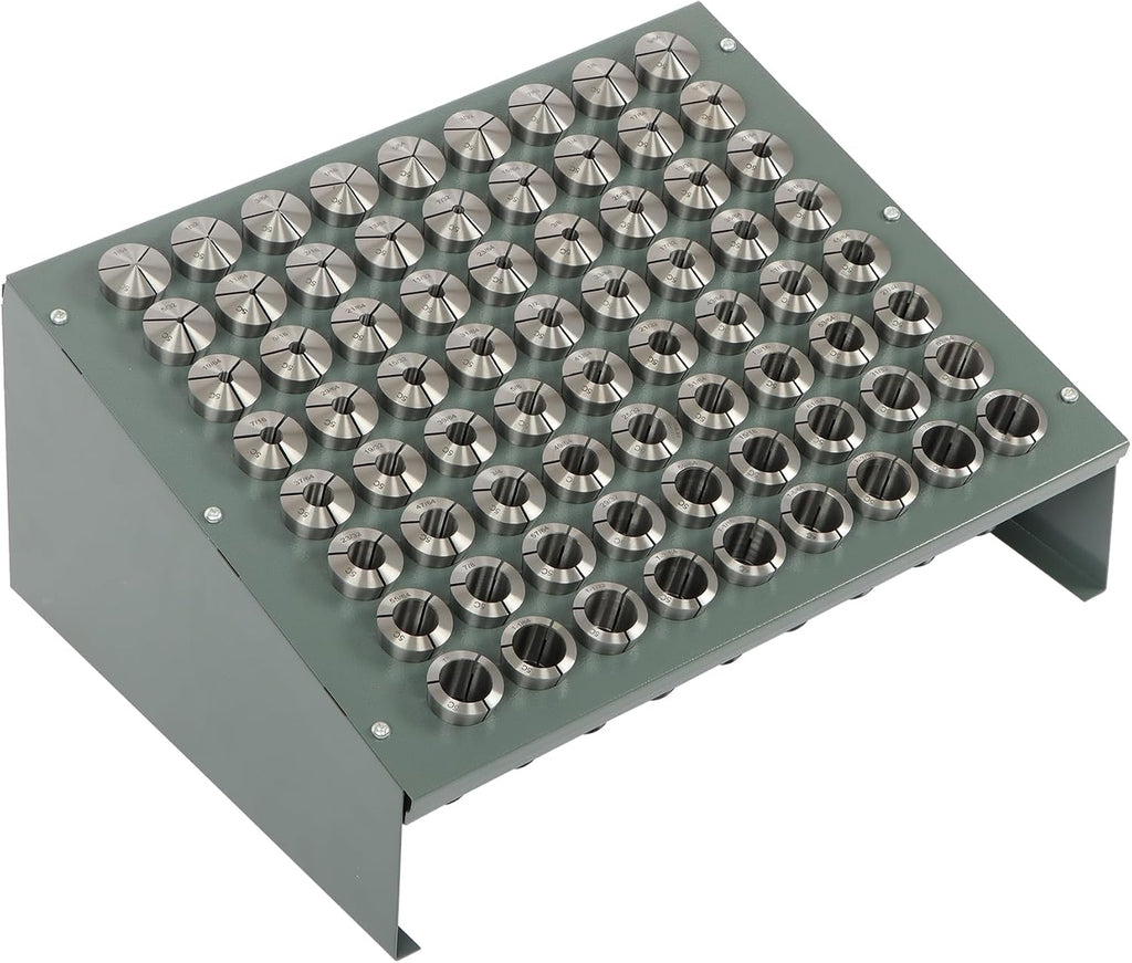 72pcs Precision Inch 5C Collet Set，1/64" to 1-1/8" 1/64 Sizes 5C