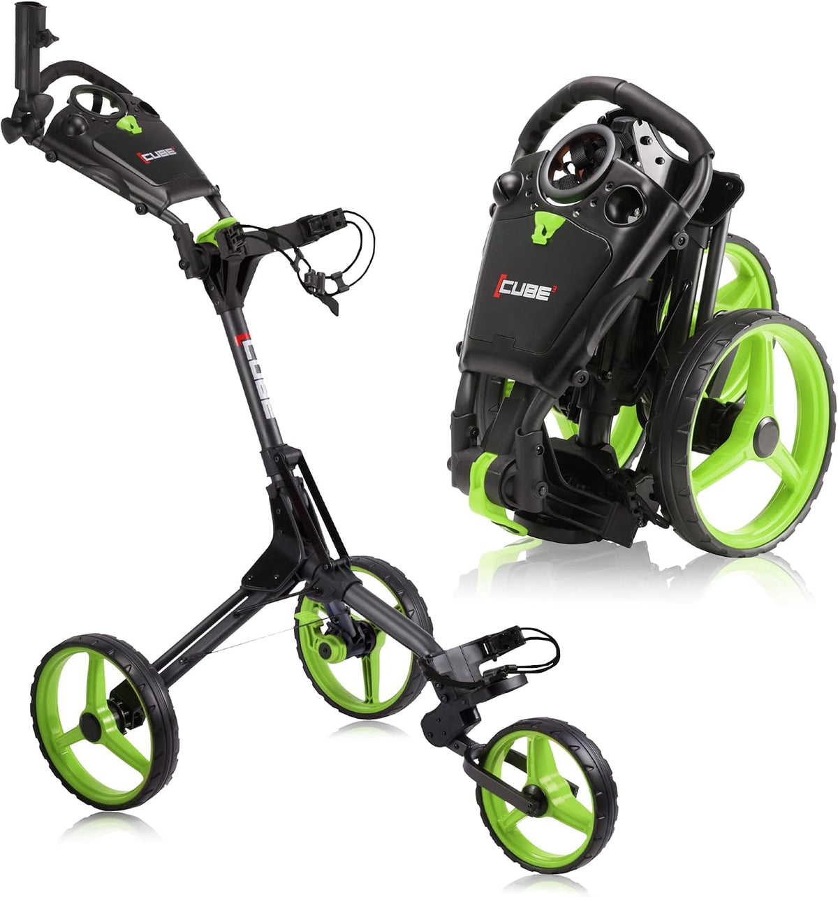 Cart - 3-Wheel Golf Push Cart