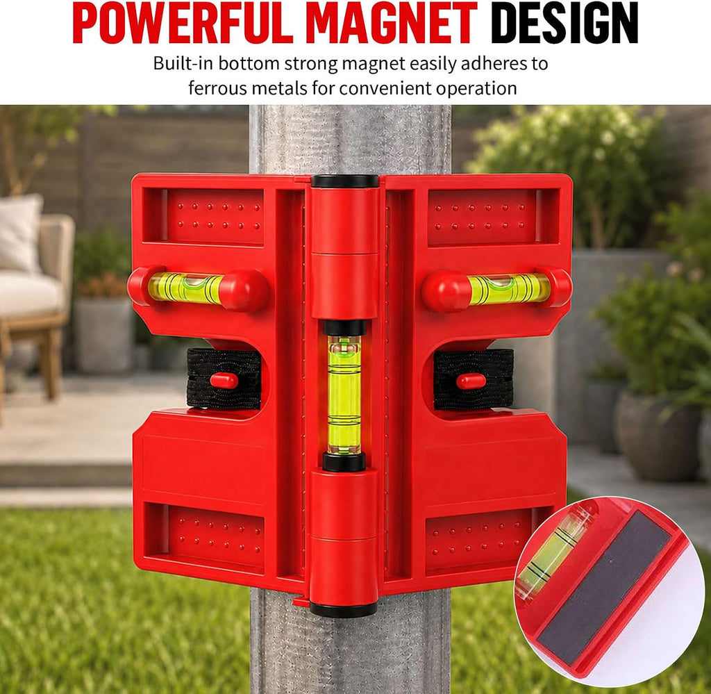 Mason Line String Kit with Adjustable Magnetic Post Level – Includes 6 hanging line levels, 2 rolls 540FT #18 mason